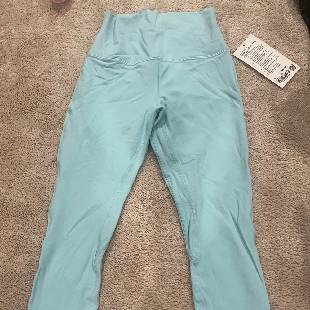 NWT Lululemon Align crop 23” legging in sky blue